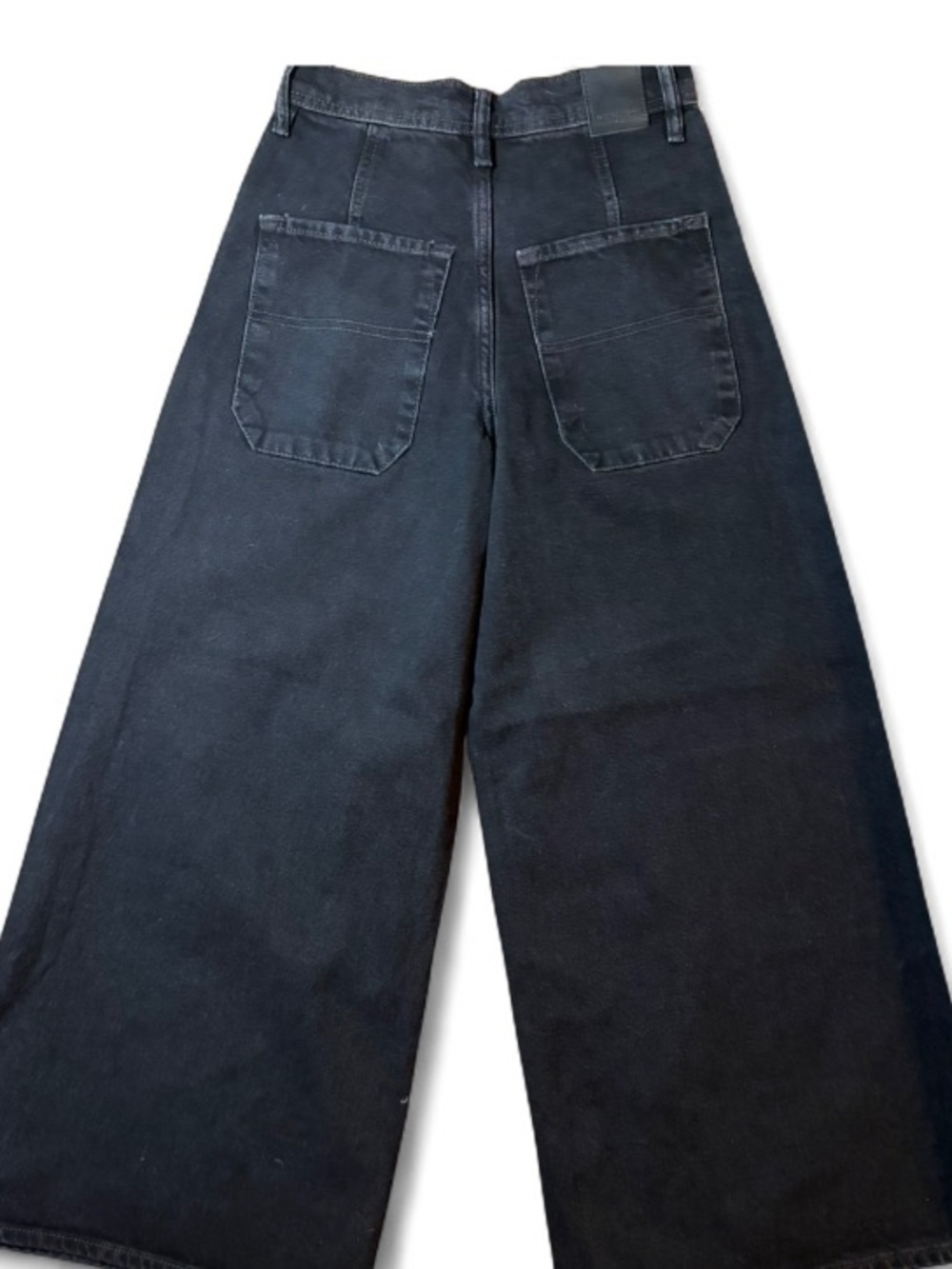 Free People We The Free Stride High Waist Wide Leg Jeans Black NWOT - Picture 5 of 6